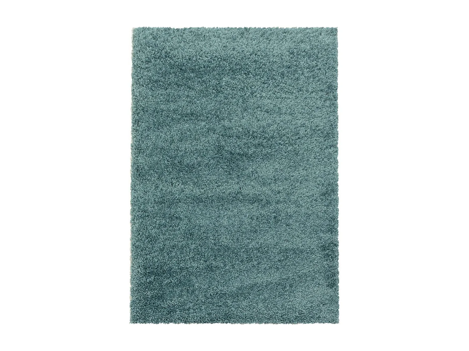 Tapis poils longs shaggy Ø200cm rond tissé bleu motif uni UNI I