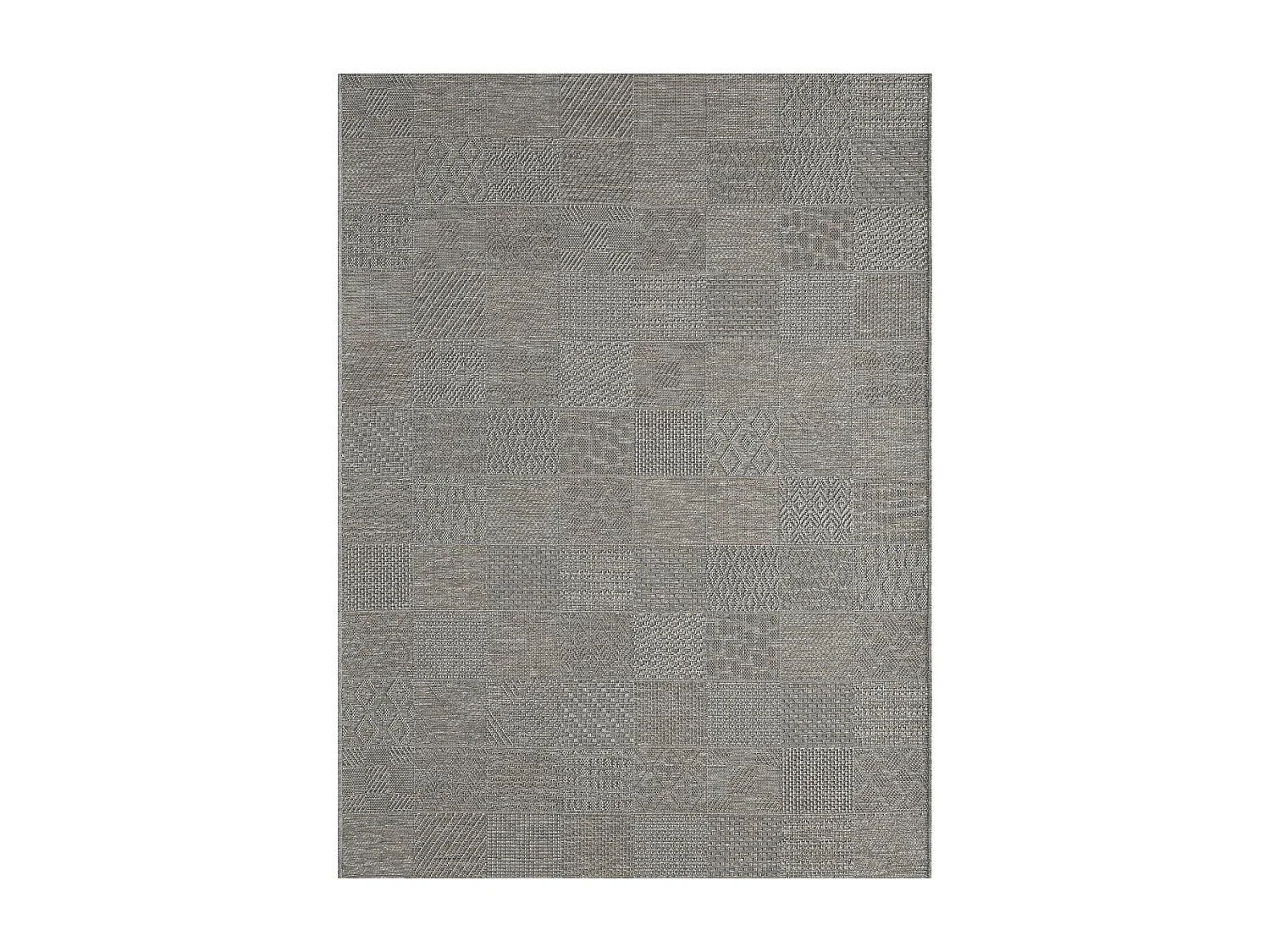 Tapis extérieur 120x160 tissé kilim gris MEXICO EX