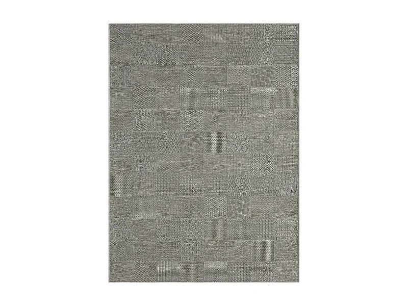 Tapis extérieur 120x160 tissé kilim gris MEXICO EX