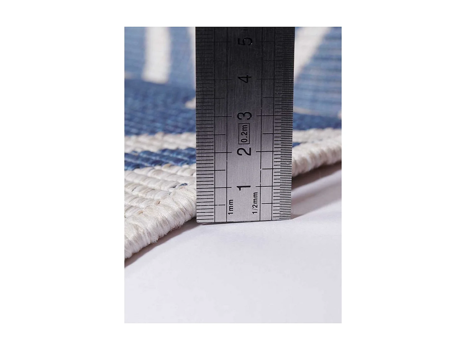 Tapis extérieur, kilim reversible 60x110 LYN2 Y REVERSIBLE bleu