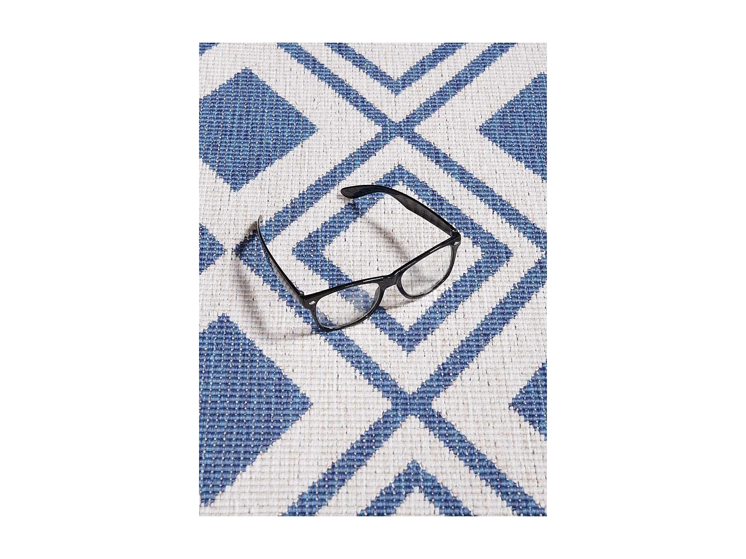 Tappeto da esterno, kilim reversibile 60x110 EX1 DAM blu