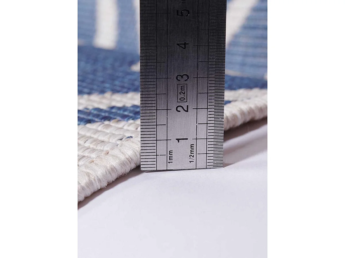 Tappeto da esterno, kilim reversibile 60x110 EX1 DAM blu