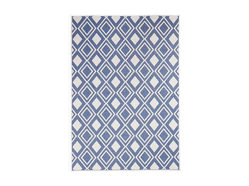 Tapis extérieur, kilim reversible 60x110 LYN2 Y REVERSIBLE bleu