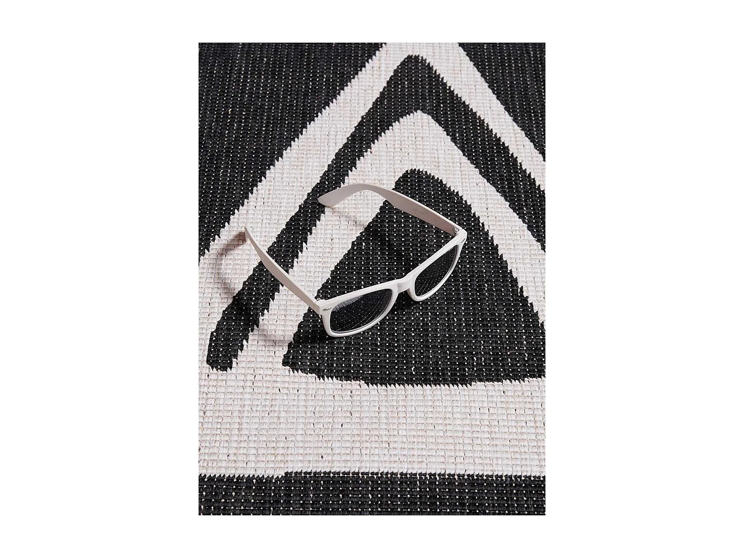 Tapis extérieur, kilim reversible 80x150 LYN2 F REVERSIBLE  crème