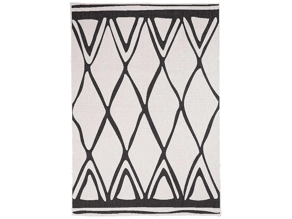 Tapis extérieur, kilim reversible 80x150 LYN2 F REVERSIBLE  crème