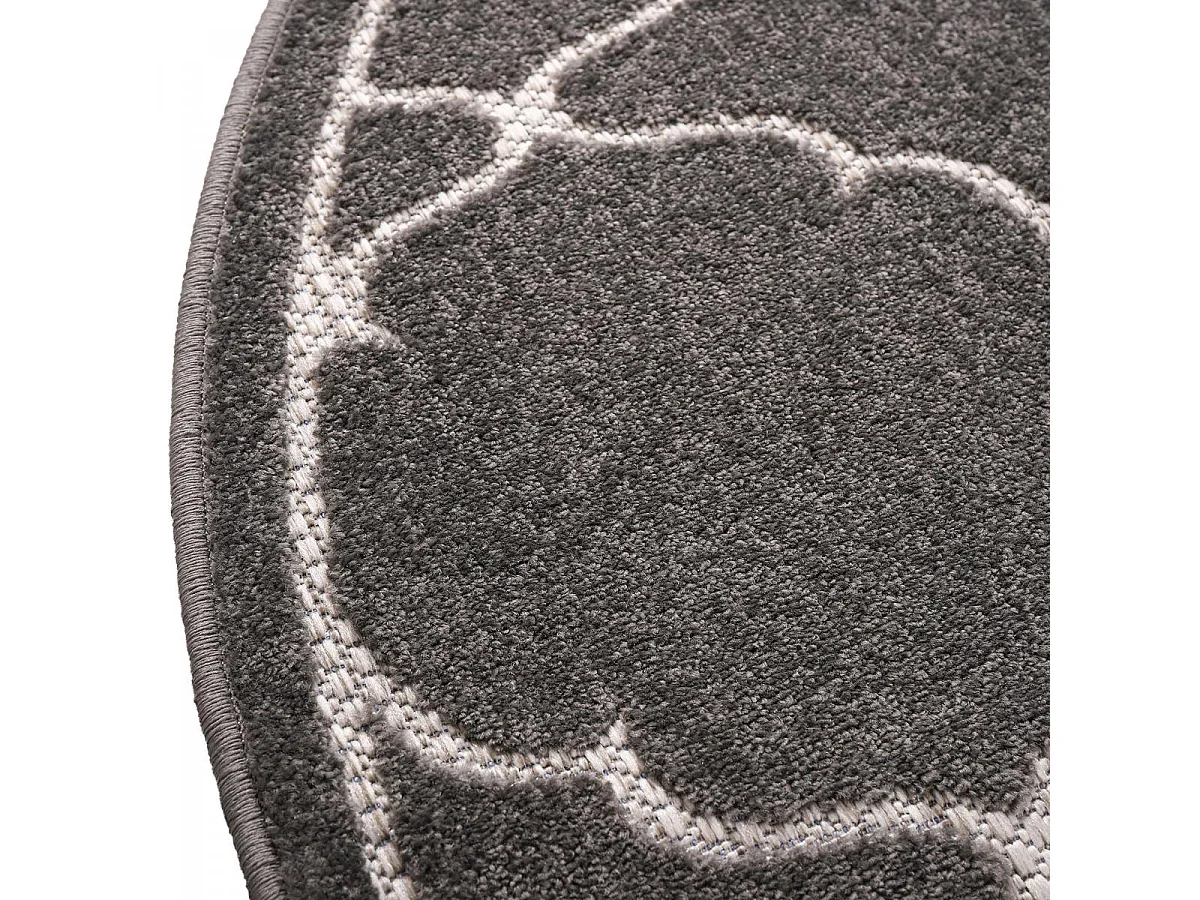 Tapis extérieur 200x290 tissé kilim gris KUMA