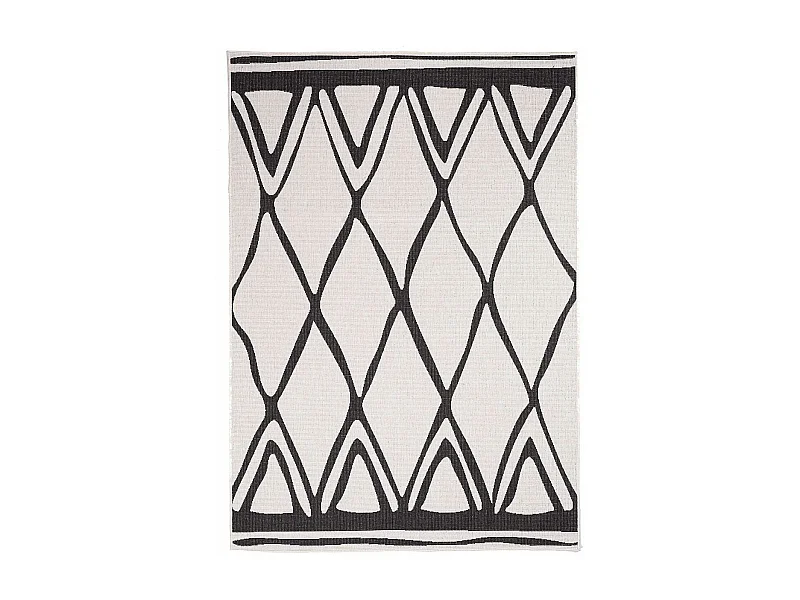 Tapis extérieur, kilim reversible 200x290 LYN2 F REVERSIBLE  crème
