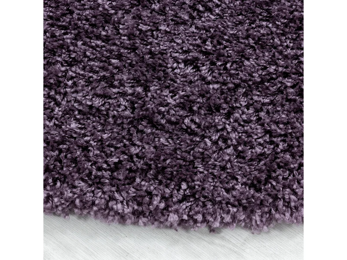 Tappeto Shaggy a pelo lungo 80x150 rettangolo intrecciato viola fantasia unita UNI I