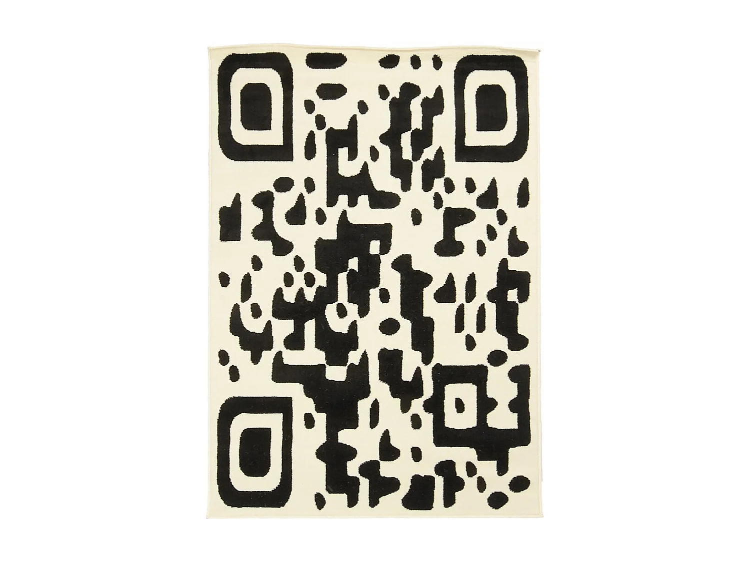 tappeto da soggiorno 120x170 intrecciato motivo geometrico rettangolo nero AF1 QR