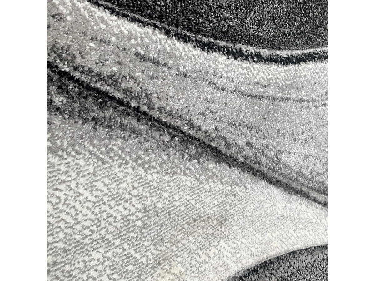 tapis salle à manger 280x380 tissé gris rectangle motif géométrique LYN8 MADILA