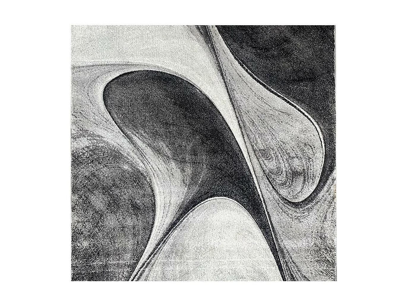 tapis salle à manger 280x380 tissé gris rectangle motif géométrique LYN8 MADILA