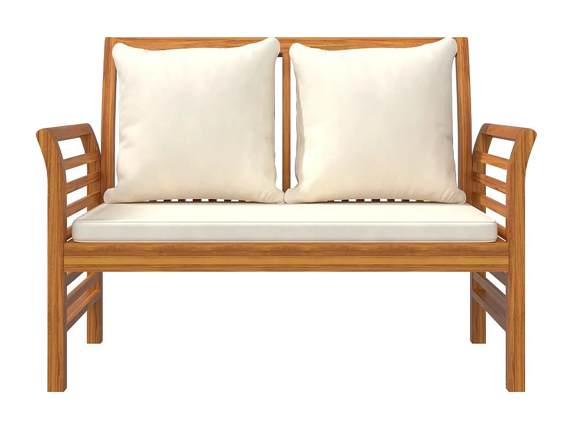 Salon de jardin 5 pièces avec coussins Bois massif d'acacia