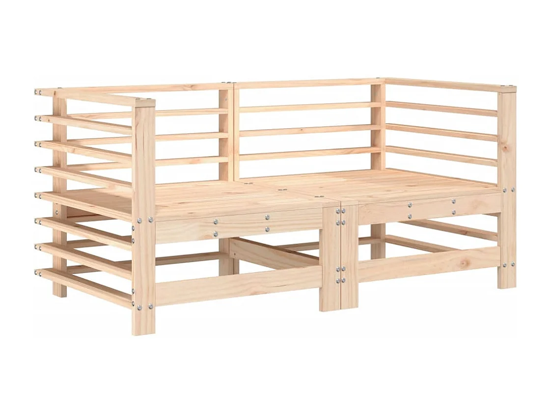 Salon de jardin 7 pièces Bois de pin massif