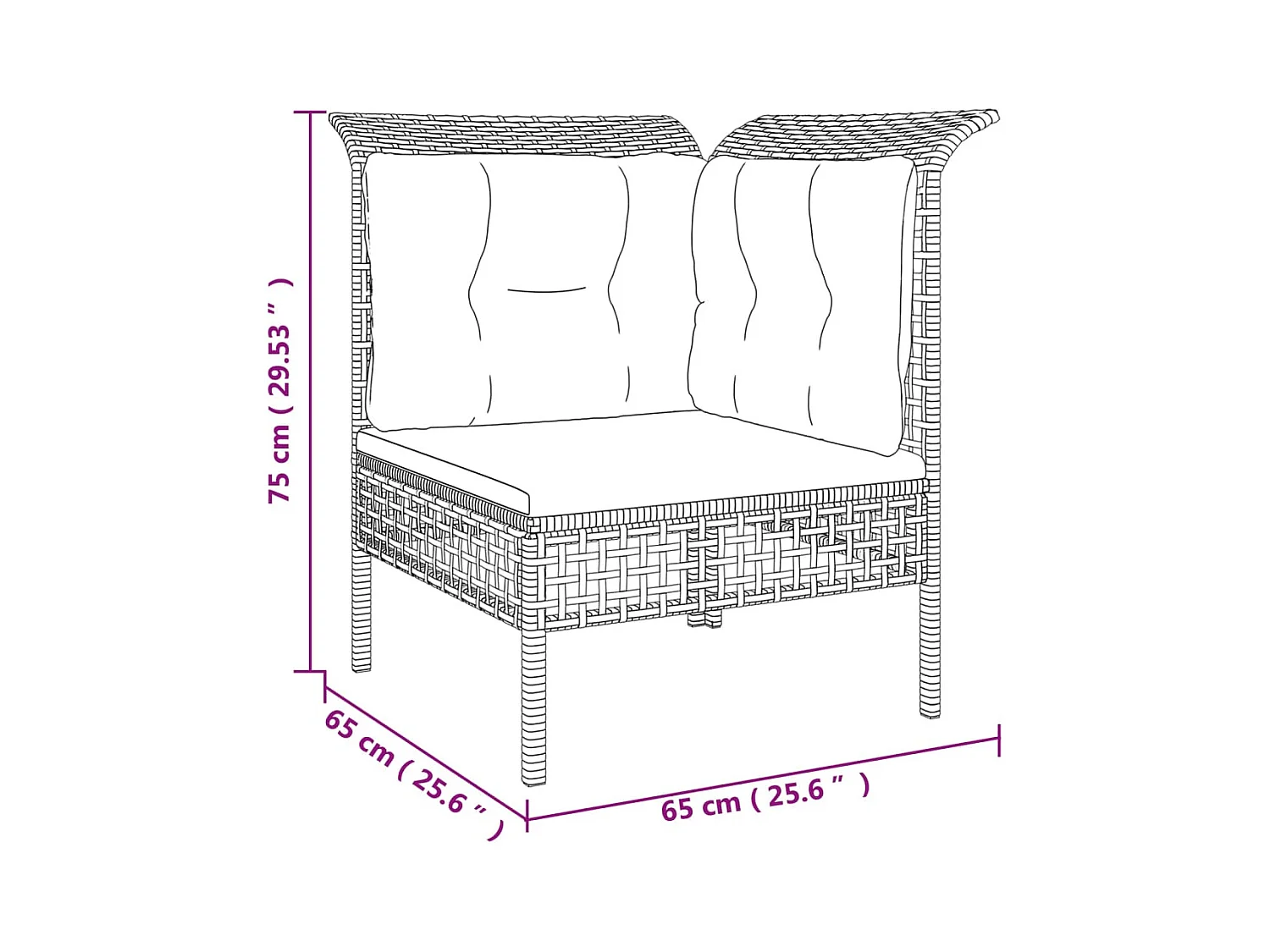 Salon de jardin 8 pièces avec coussins Gris Résine tressée