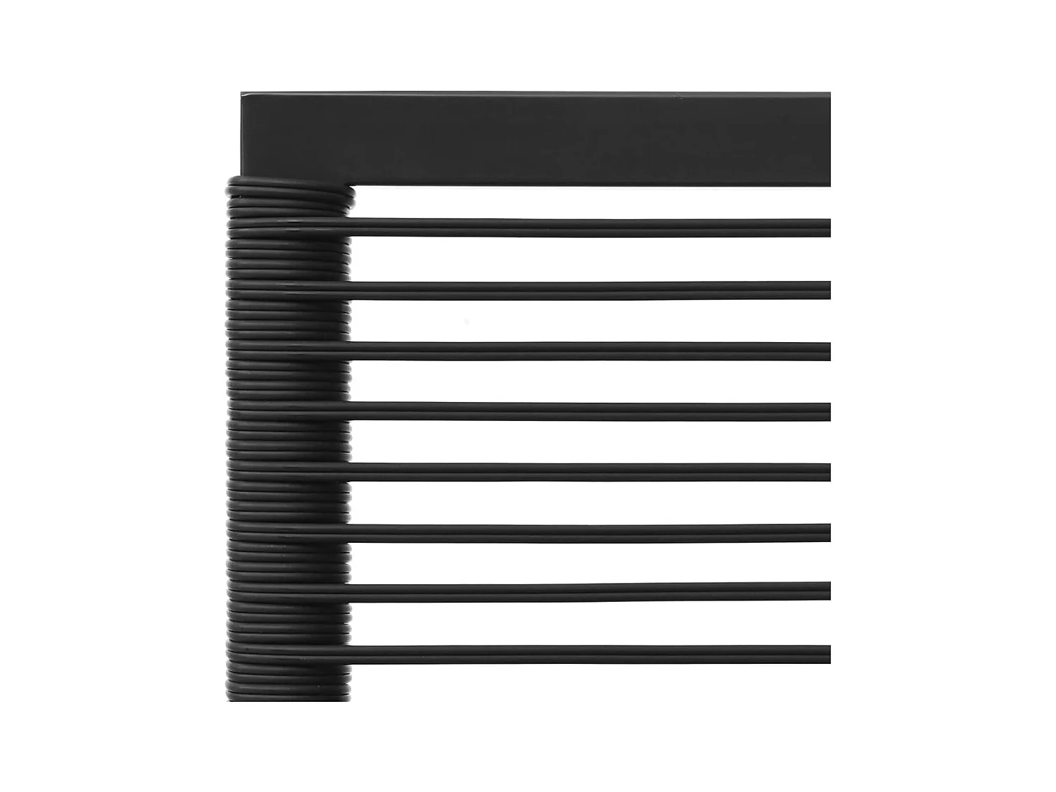 Juego de muebles de jardín 7 piezas ratán sintético negro y gris