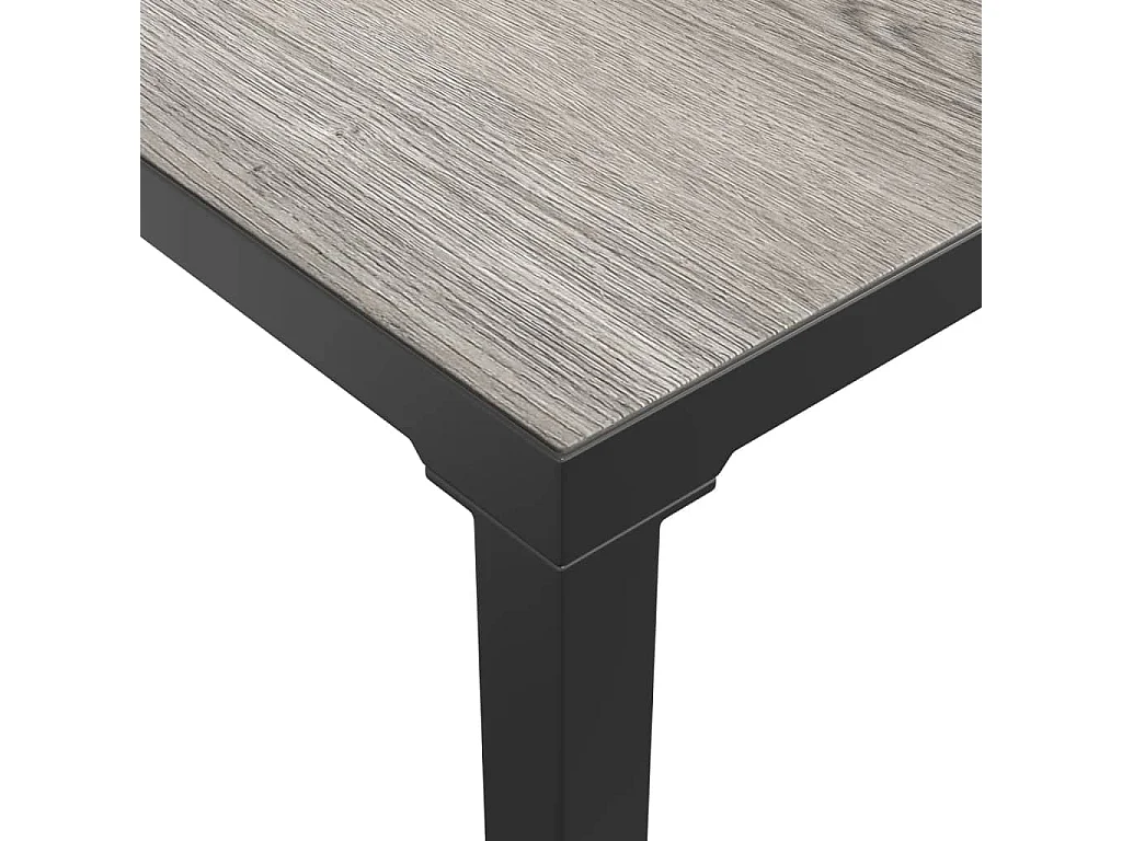 Juego de muebles de jardín 7 piezas ratán sintético negro y gris