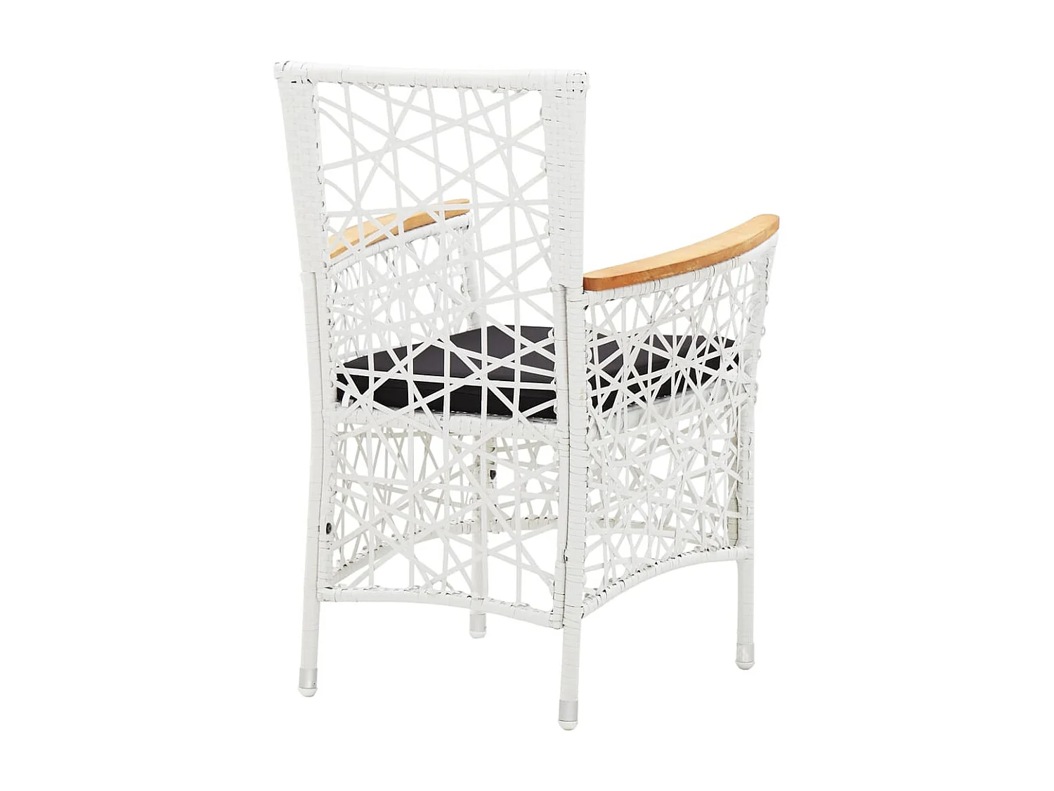 Salon de jardin 7 pièces Résine tressée Blanc