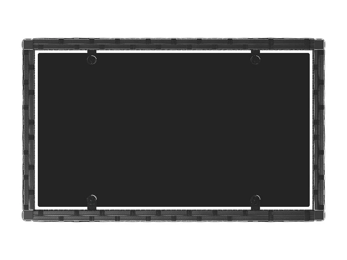 Salon de jardin 4 pièces avec coussins Noir Résine tressée