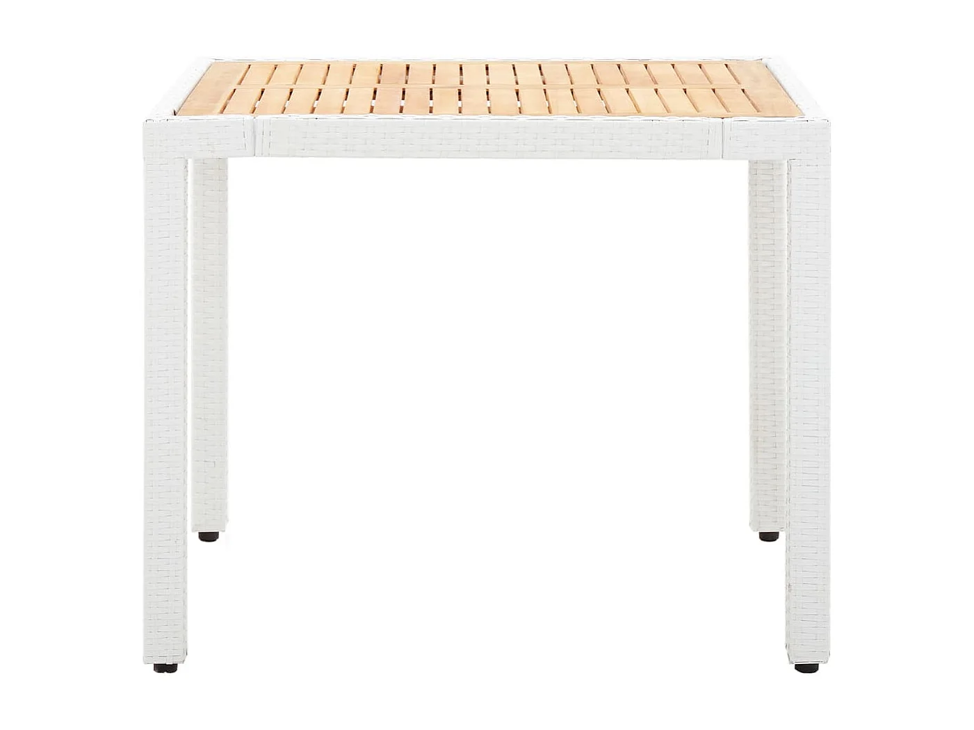 Salon de jardin 5 pièces Résine tressée Blanc