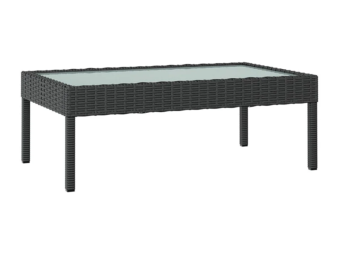 Set muebles de jardín 16 piezas y cojines ratán sintético negro