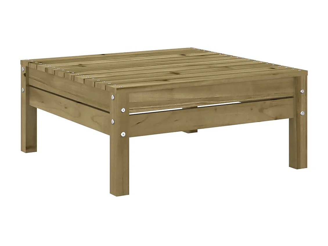 Set de sofás jardín 9 piezas con cojines madera pino impregnada