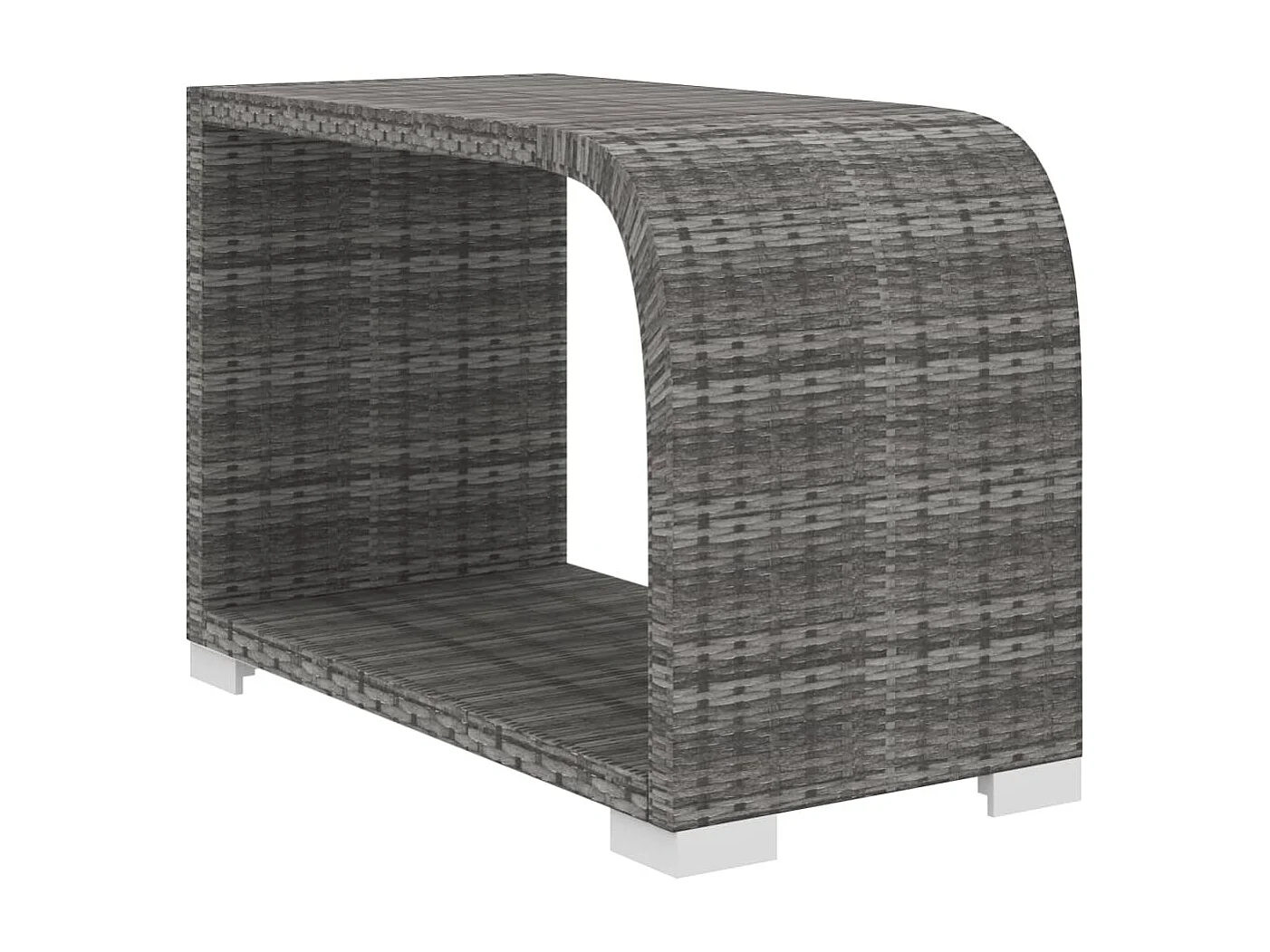 Salon de jardin 8 pièces avec coussins Résine tressée Gris