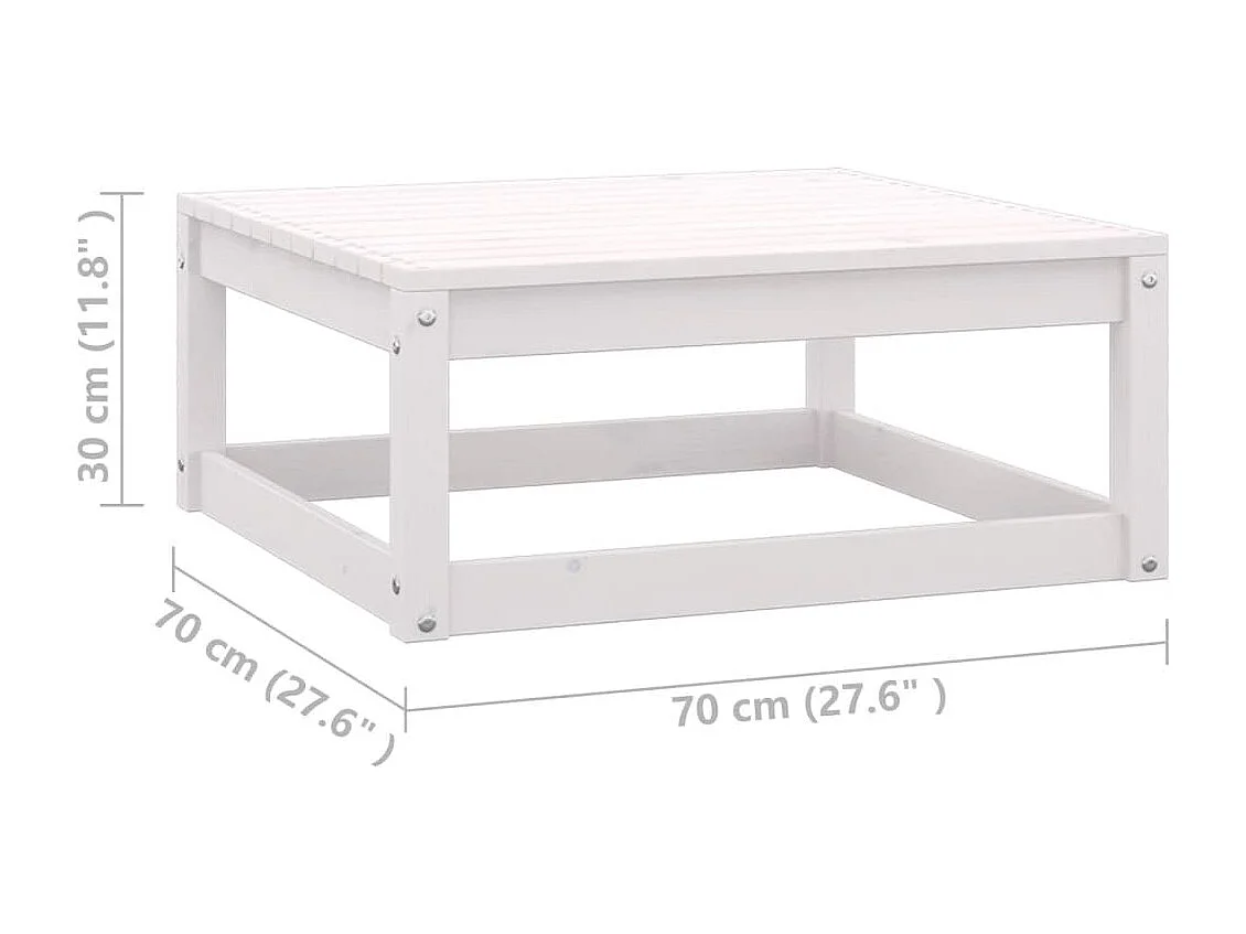 Set de muebles de jardín 8 piezas con cojines madera pino blanco