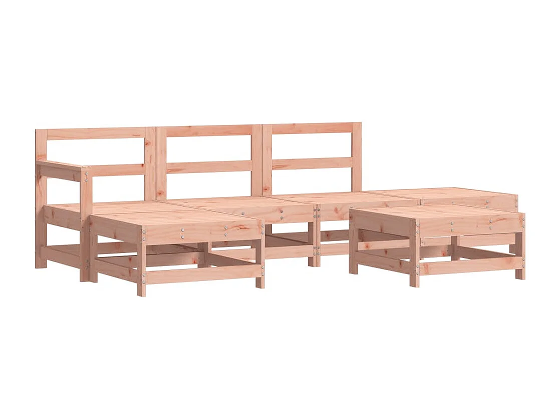 Salon de jardin 6 pièces bois massif douglas