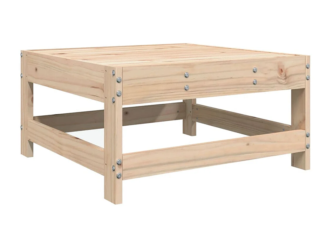 Juego de sofás de jardín 7 piezas madera maciza de pino