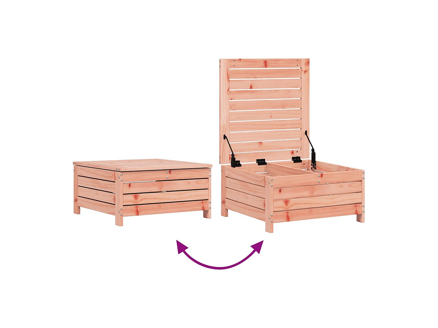 Juego de sofás de jardín 6 piezas madera maciza de abeto Douglas