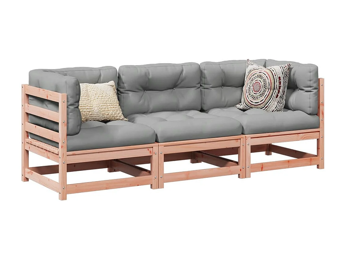 Salon de jardin 3 pièces bois massif sapin de douglas