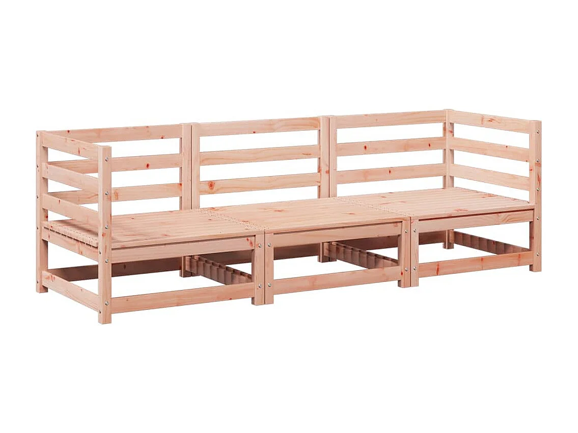 Salon de jardin 3 pièces bois massif sapin de douglas