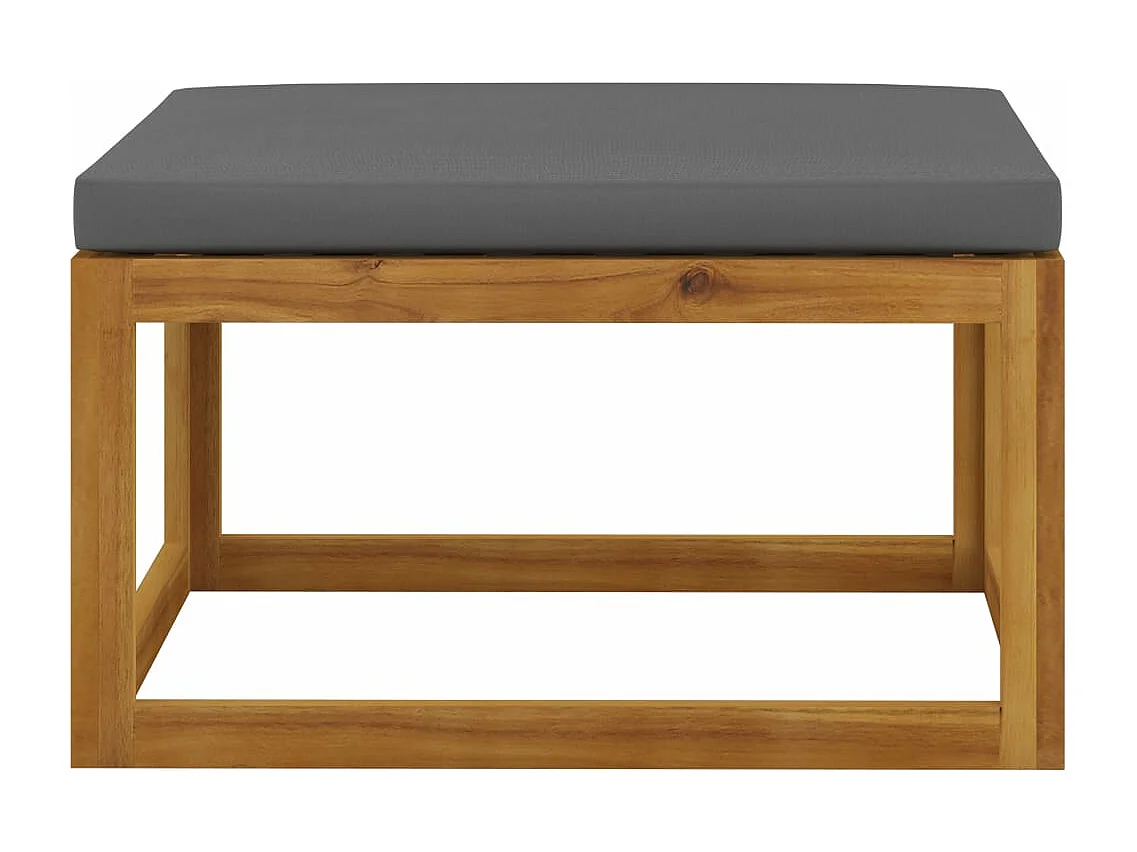 Salon de jardin 4 pièces avec coussin Bois d'acacia solide