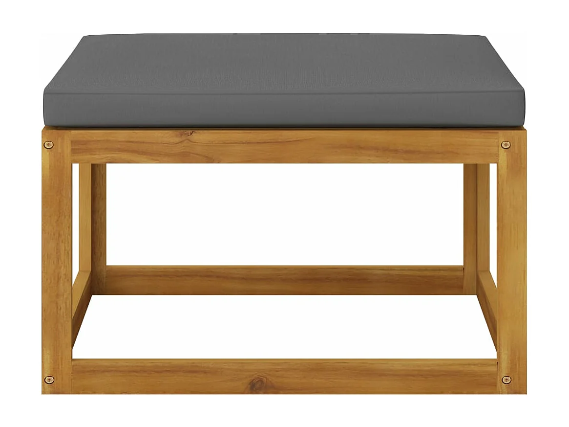 4 peças conjunto lounge de jardim c/ almofadões acácia maciça