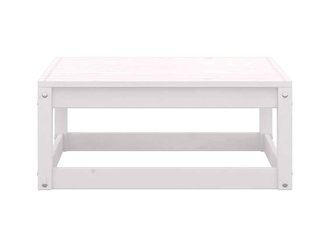 Salon de jardin 8 pièces Blanc Bois de pin massif