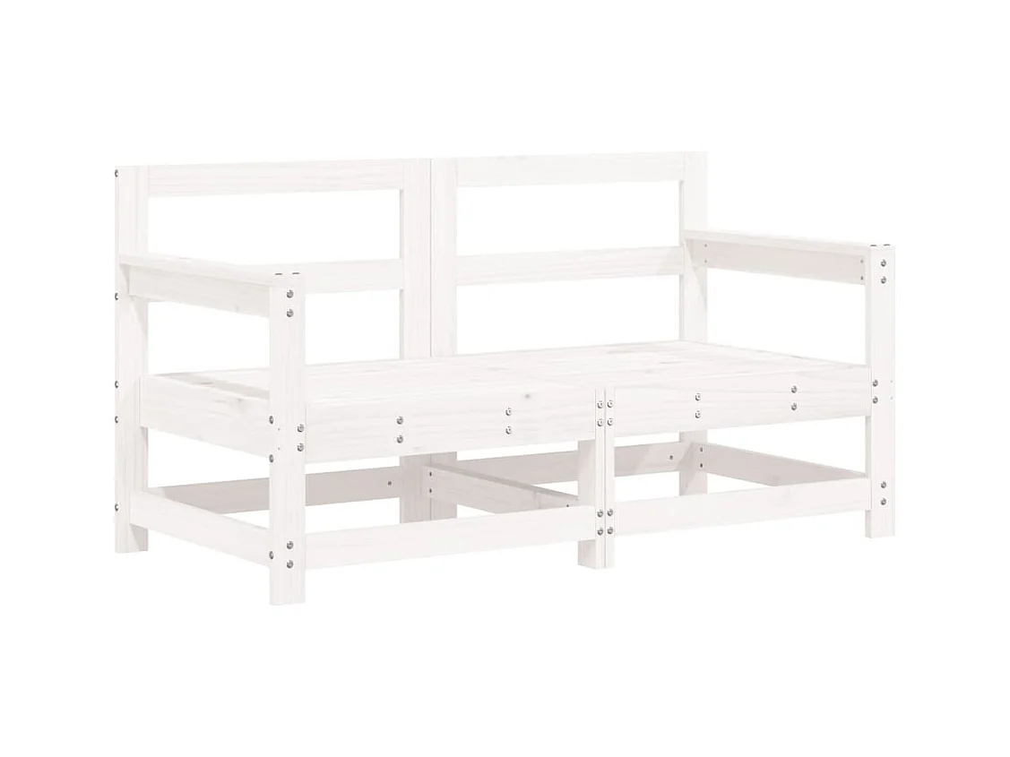 6-delige Loungeset massief grenenhout wit