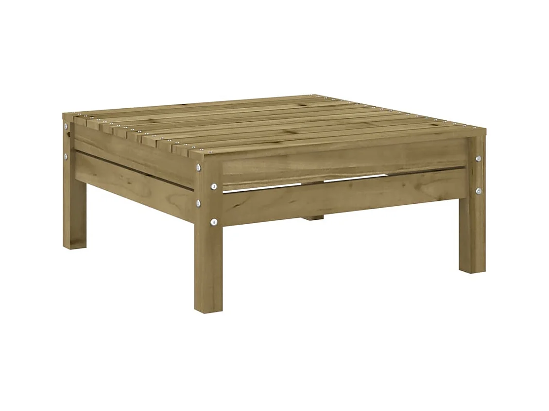 Juego de sofás jardín 6 piezas con cojines madera pino impregnada