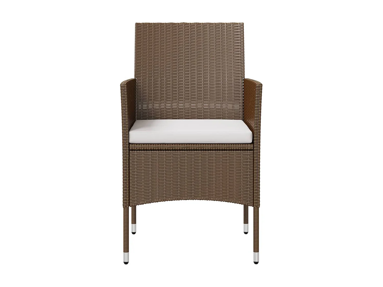 Salon de jardin 16 pièces avec coussins Résine tressée Marron