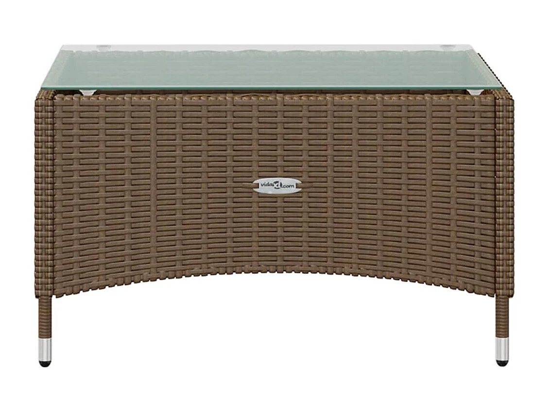 Salon de jardin 16 pièces avec coussins Résine tressée Marron