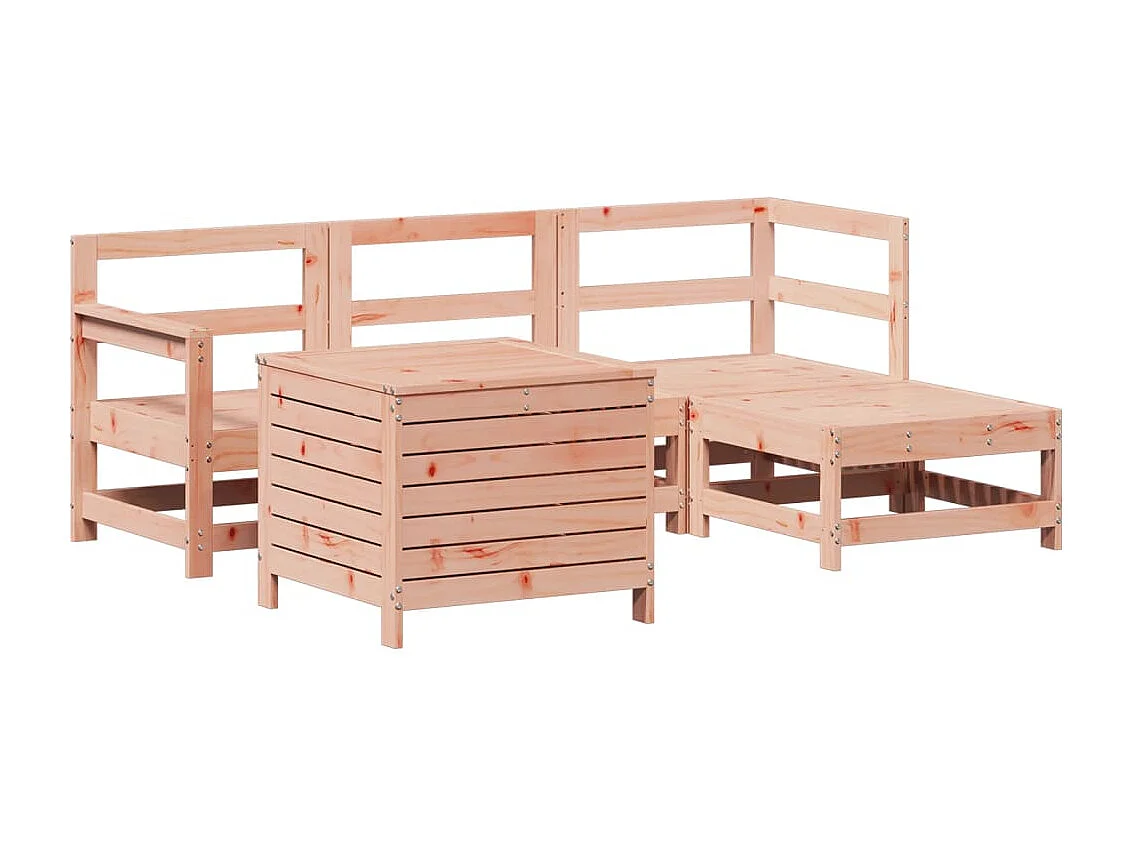 5-delige Loungeset massief douglas vurenhout