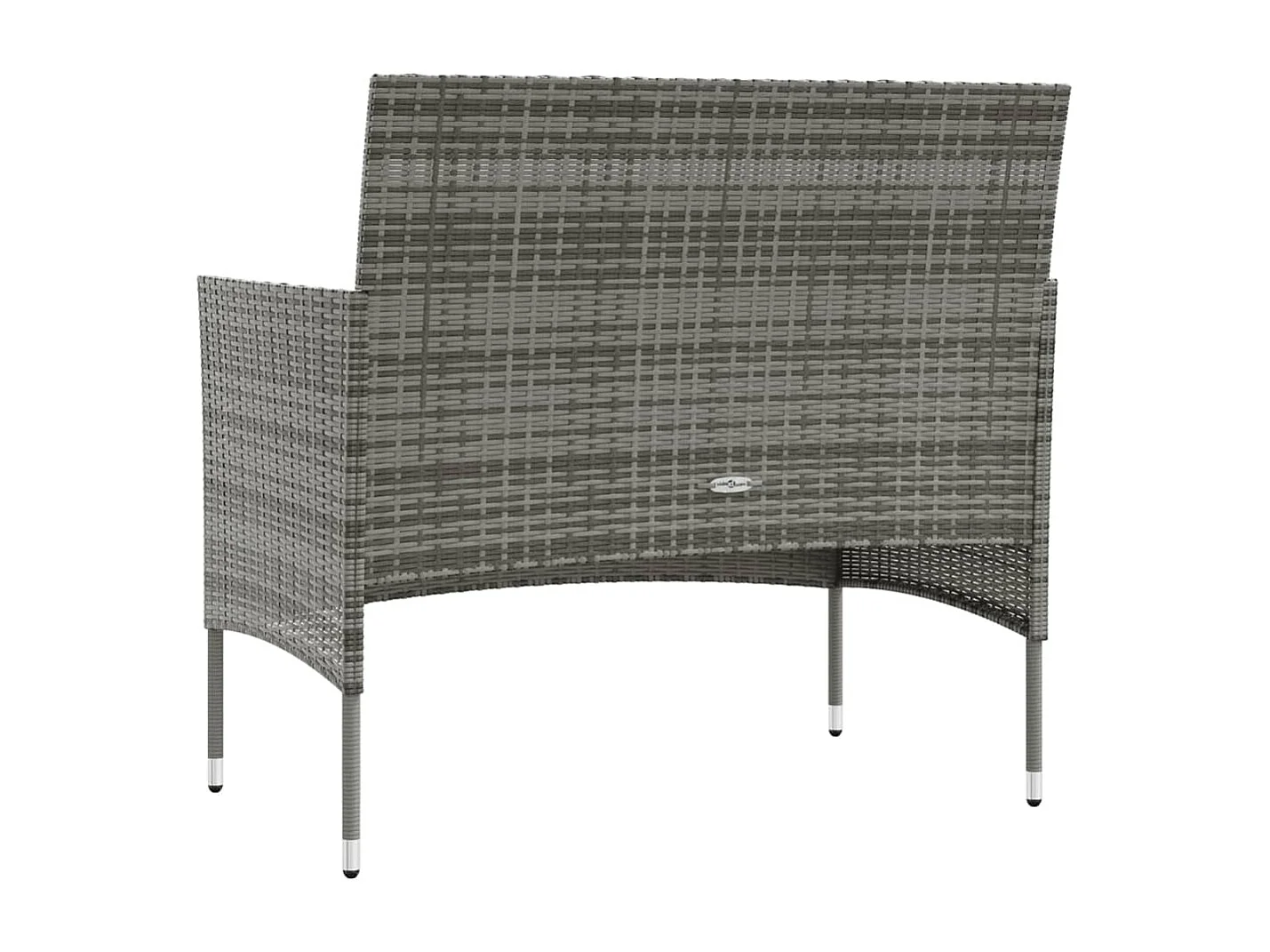 Set de muebles de jardín 16 piezas y cojines ratán sintético gris