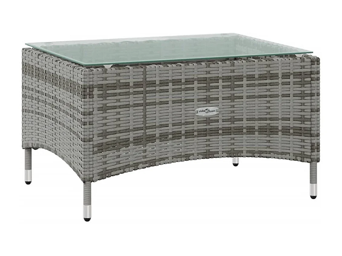 Set de muebles de jardín 16 piezas y cojines ratán sintético gris