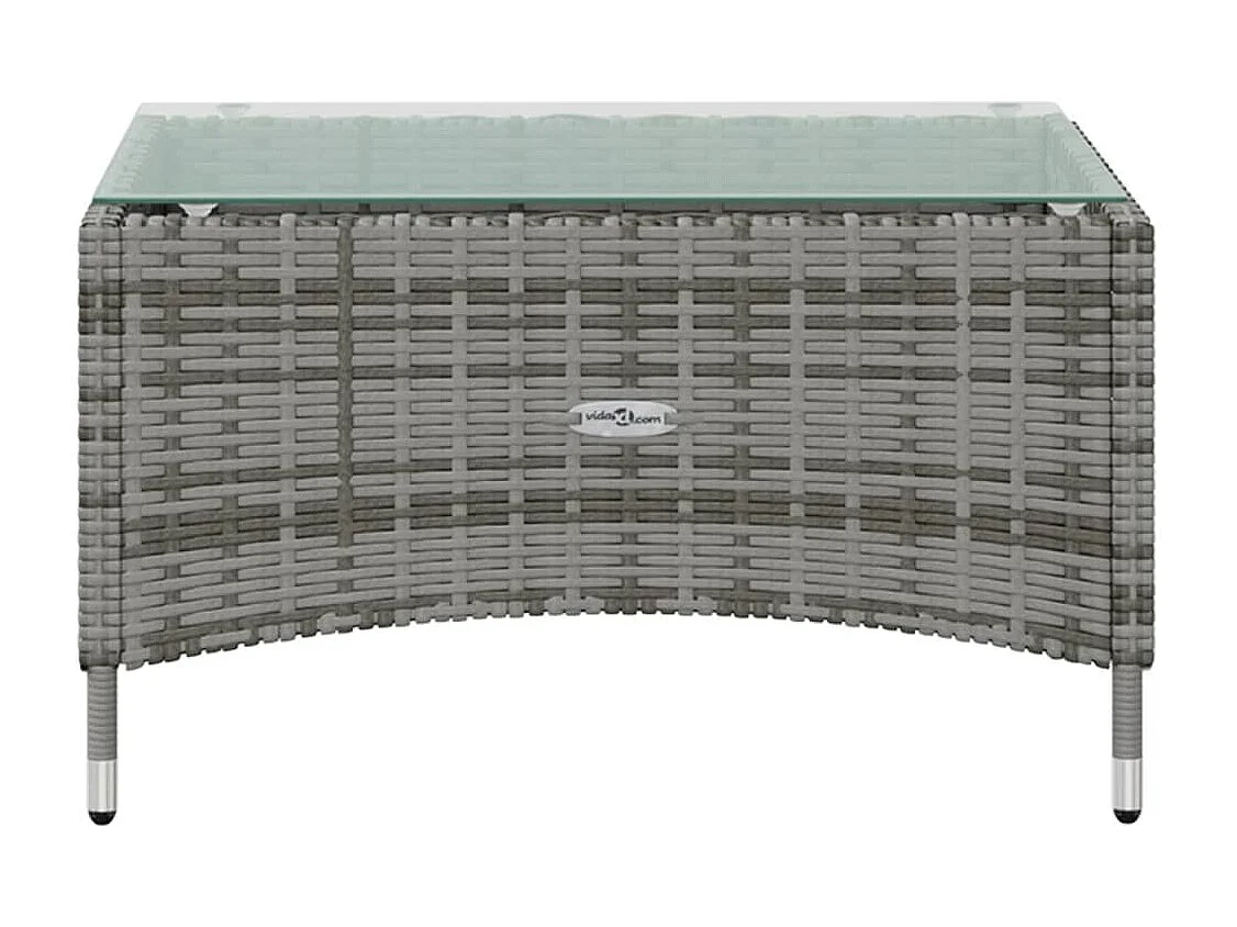 Set de muebles de jardín 16 piezas y cojines ratán sintético gris