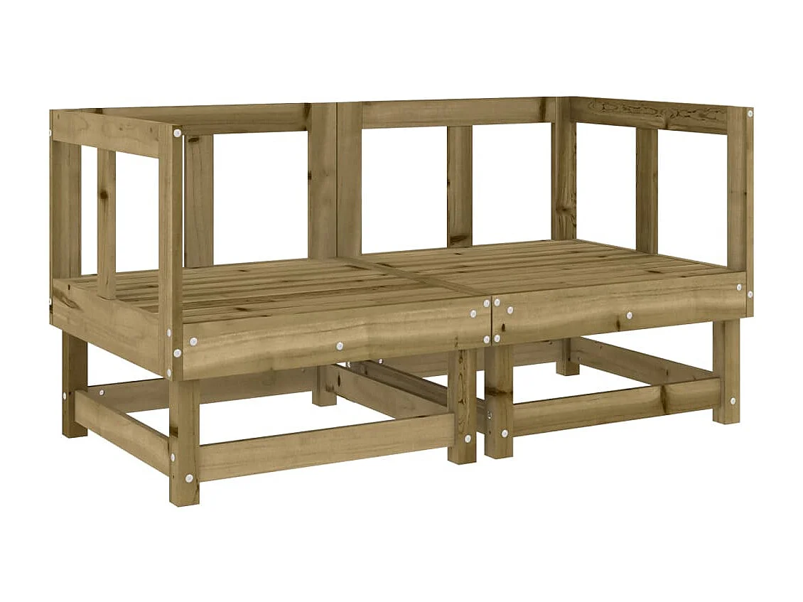 6 peças conjunto lounge de jardim madeira de pinho impregnada