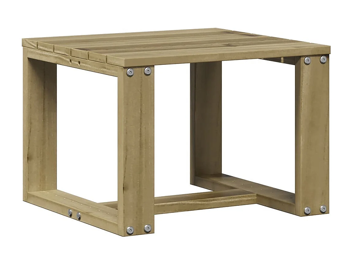 Juego de muebles de jardín 3 piezas madera de pino impregnada