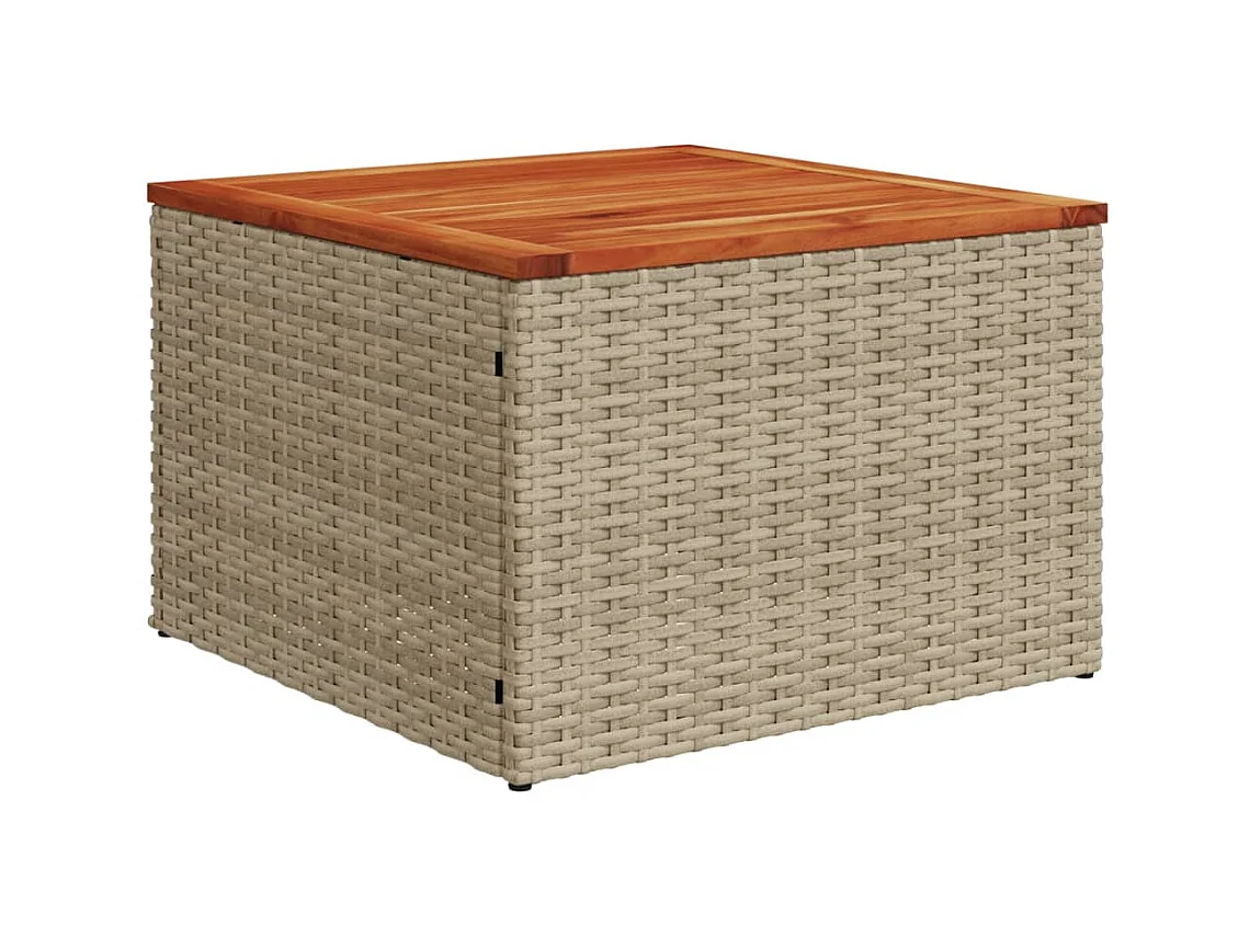 Salon de jardin avec coussins 5 pièces beige résine tressée