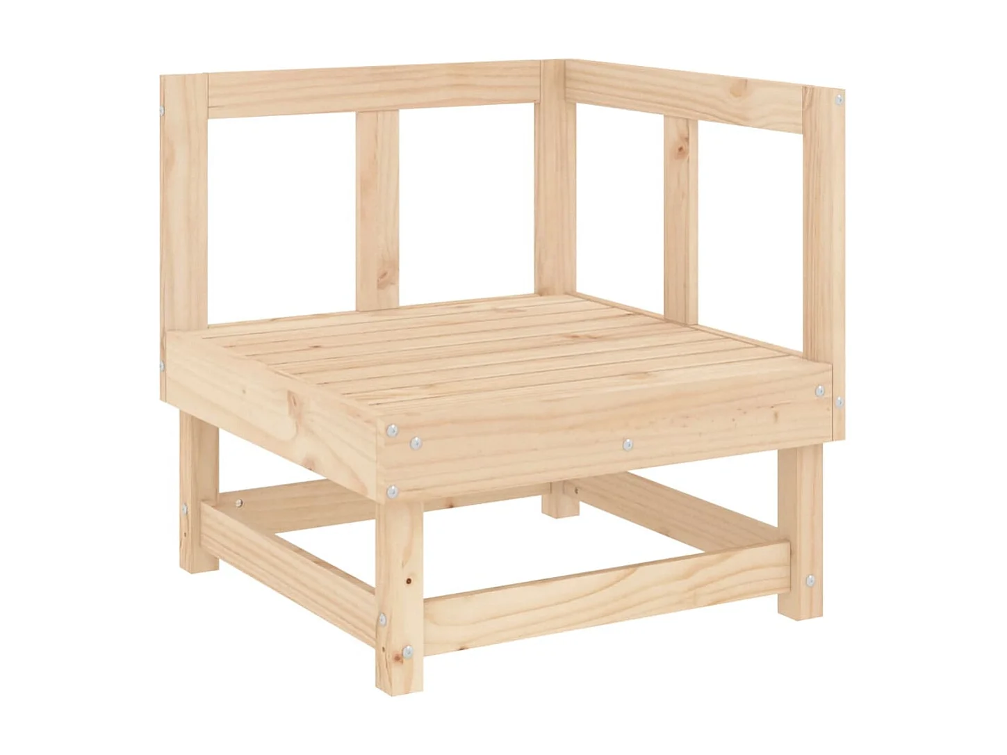 Juego de muebles de jardín 7 piezas madera maciza de pino