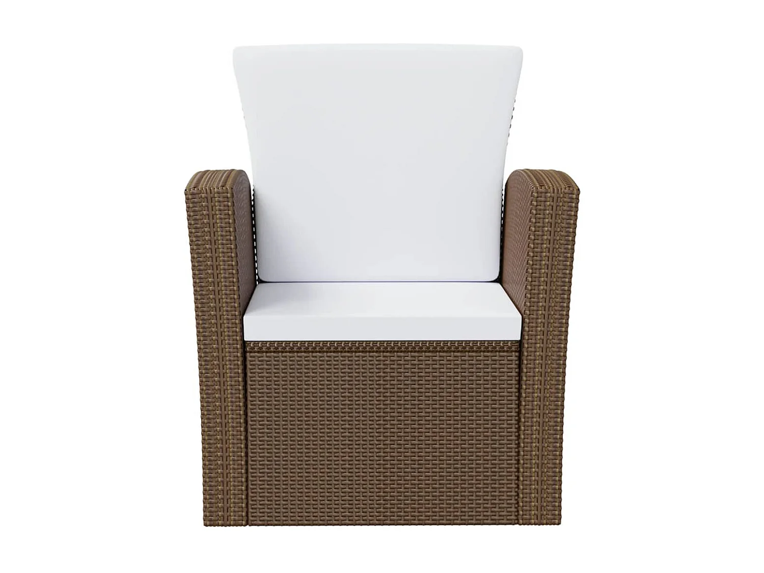 Salon de jardin 8 pièces avec coussins Résine tressée Marron