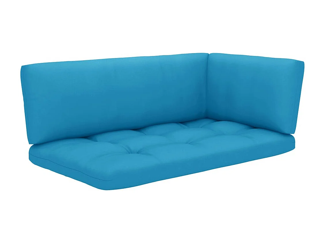 Muebles de palets 6 piezas y cojines madera pino impregnada