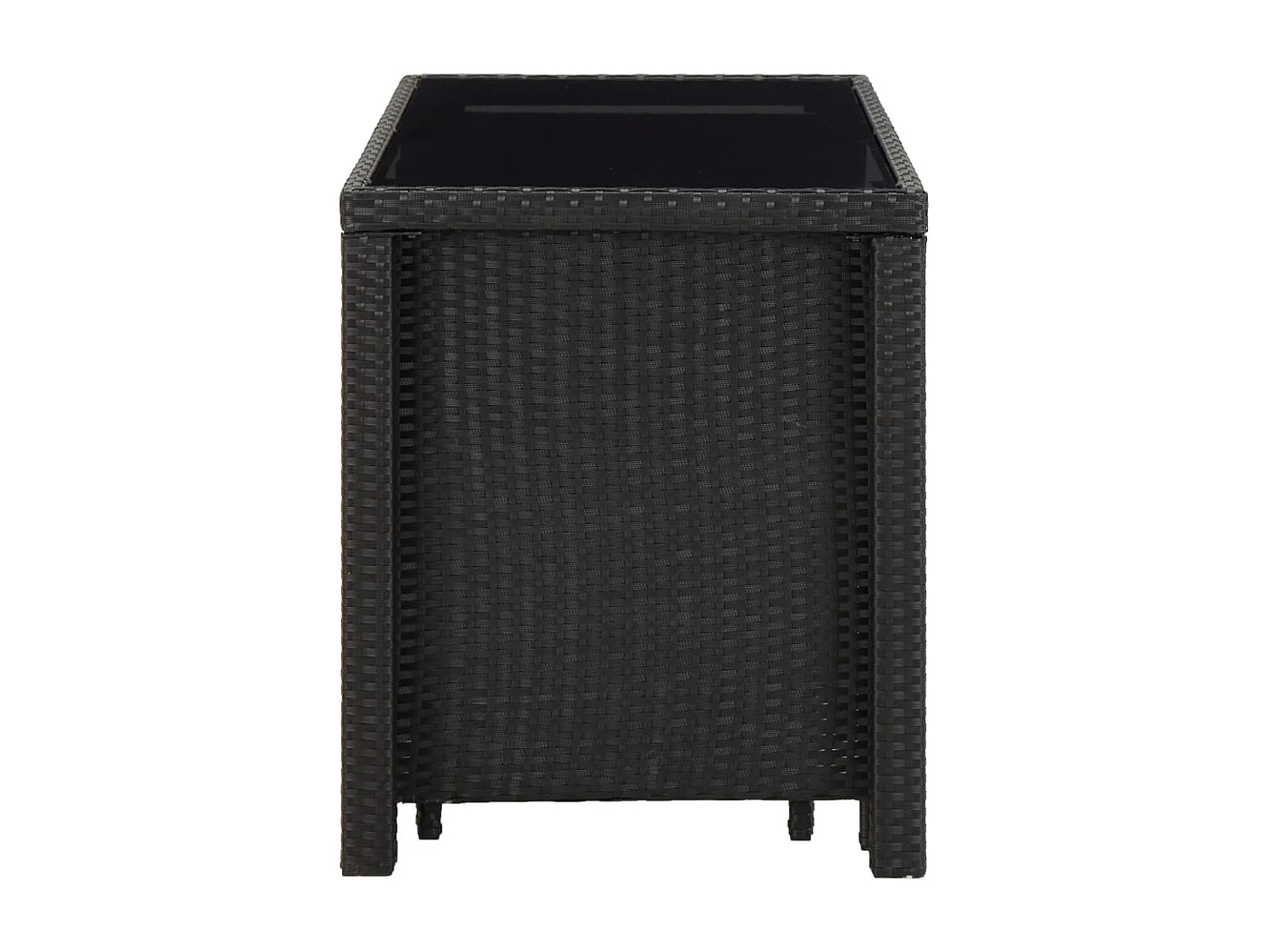 Set comedor de jardín 11 piezas y cojines ratán sintético negro